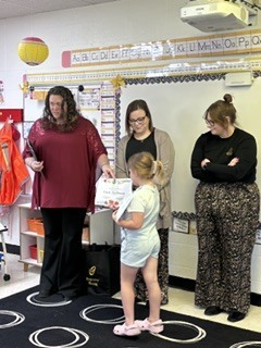 Congratulations to Cady Spillman for being selected for the Equity Bank Back to School Drawing Contest! Thank you to Equity Bank for presenting her a certificate, supplies for her class, and providing a financial literacy lesson for her class! Great job, Cady!!