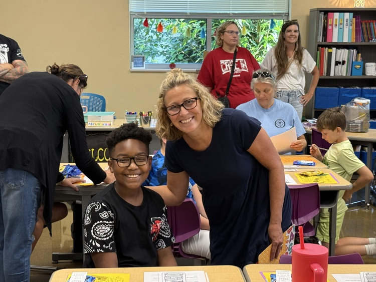 Mrs. Hamm and 5th grade student