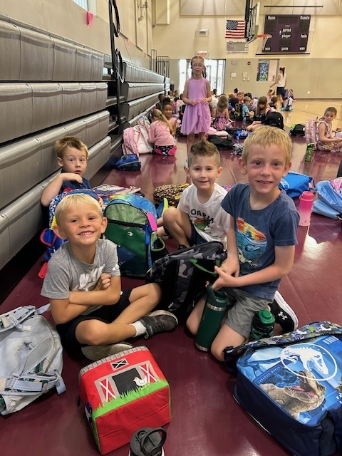 Waiting in the gym to get the day started