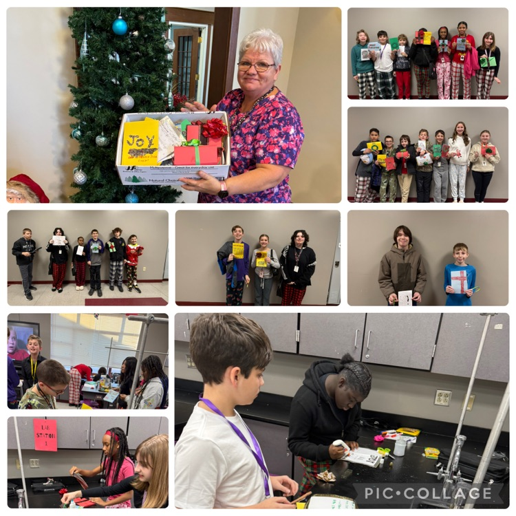 Canines helped spread holiday cheer by making Christmas cards for a local nursing home!!!