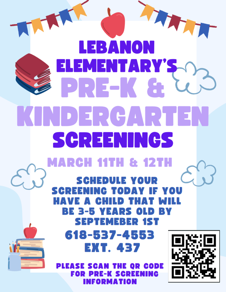Pre-K and Kindergarten Screenings for the 2026-2027 School Year