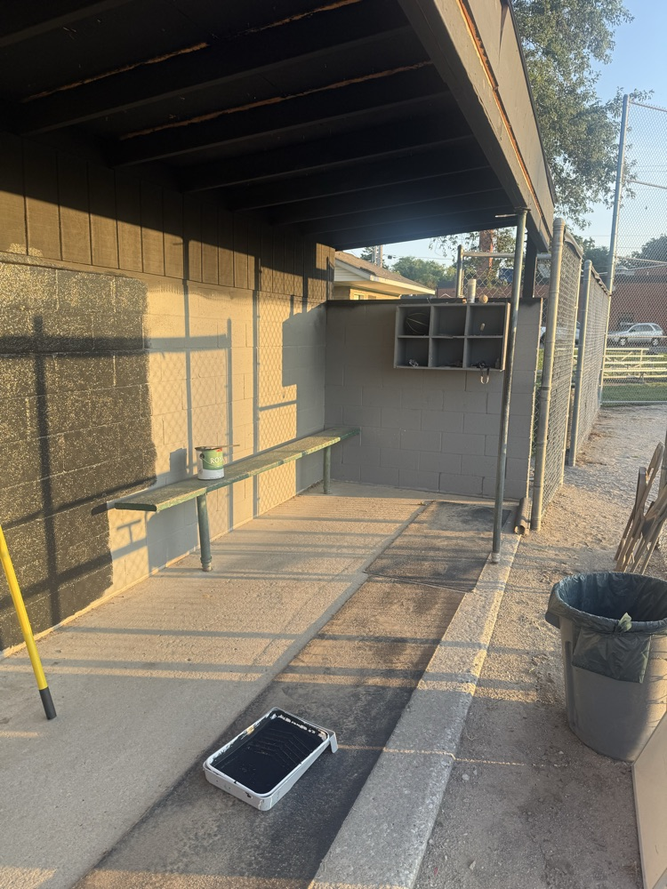 dugout before paint