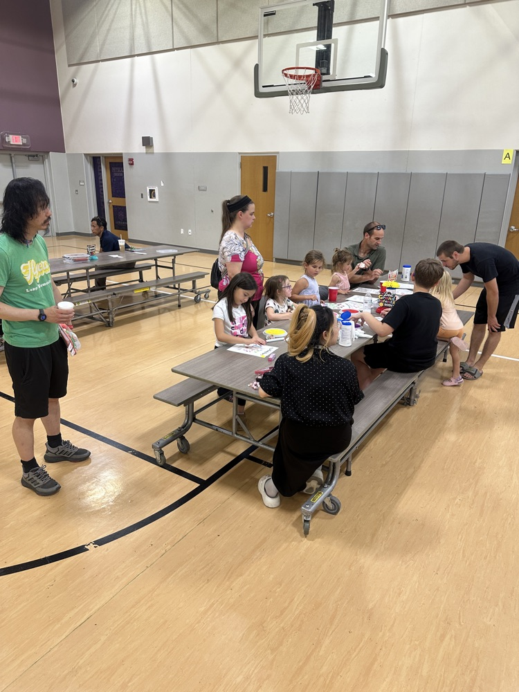 coloring and thumbprint station