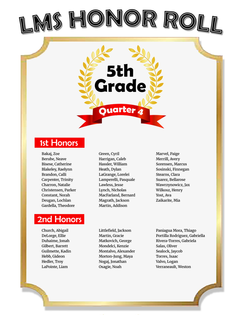 5th grade honors