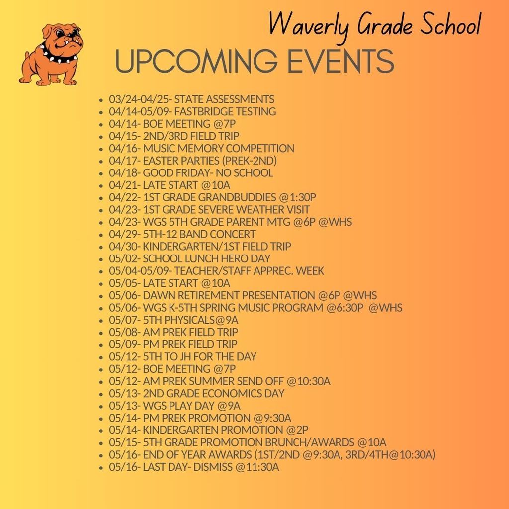 USD243 Waverly Schools End of Year Events