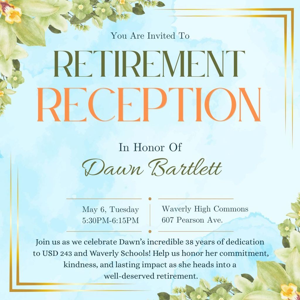 USD243 Waverly Schools Dawn Bartlett Retirement Reception