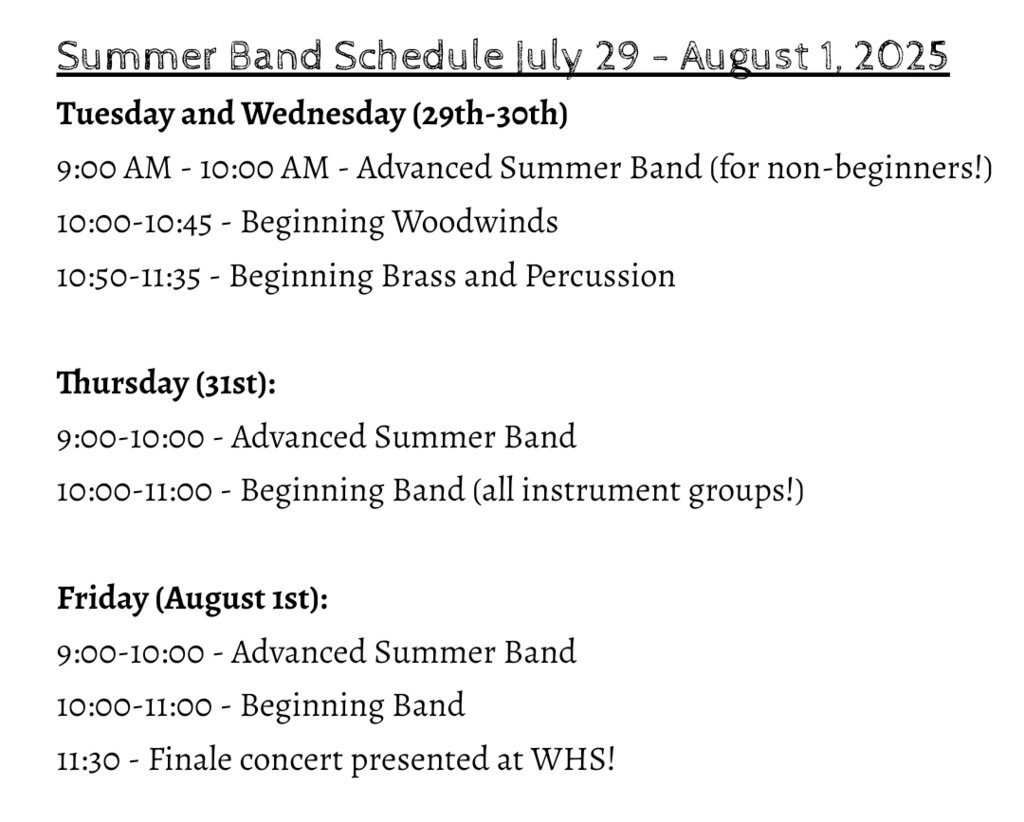 summer band 2025