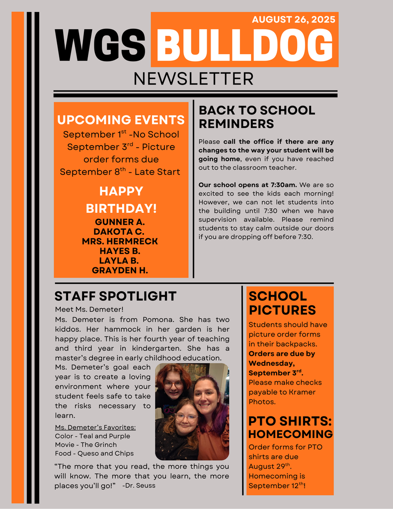 Stay in the loop with this week's WGS newsletter!