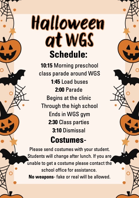We are ready for a spooky fun time at WGS! 