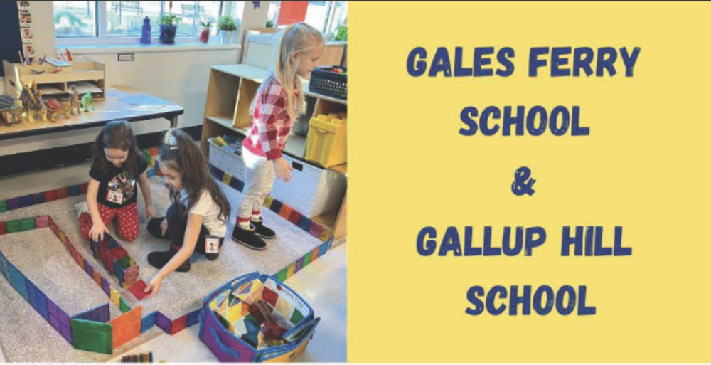 Gales Ferry School & Gallup Hill School, image of children playing with blocks