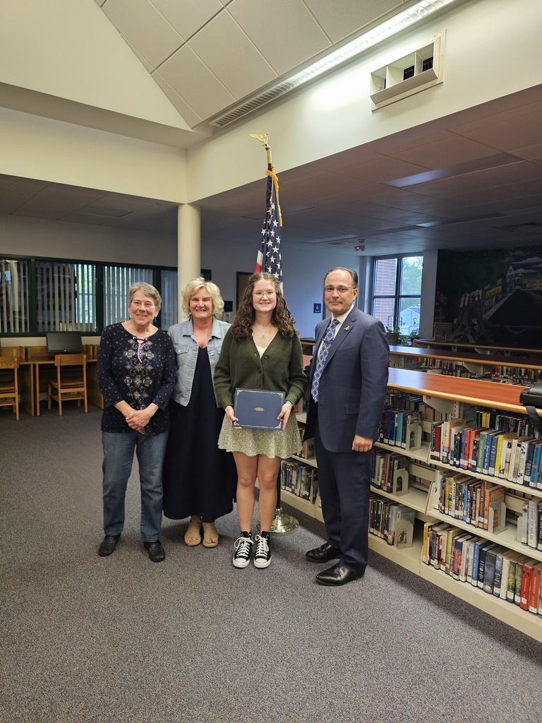 Ms. Harris, Counselor Toppa, Grace Elderidge & Superintendent Hartling