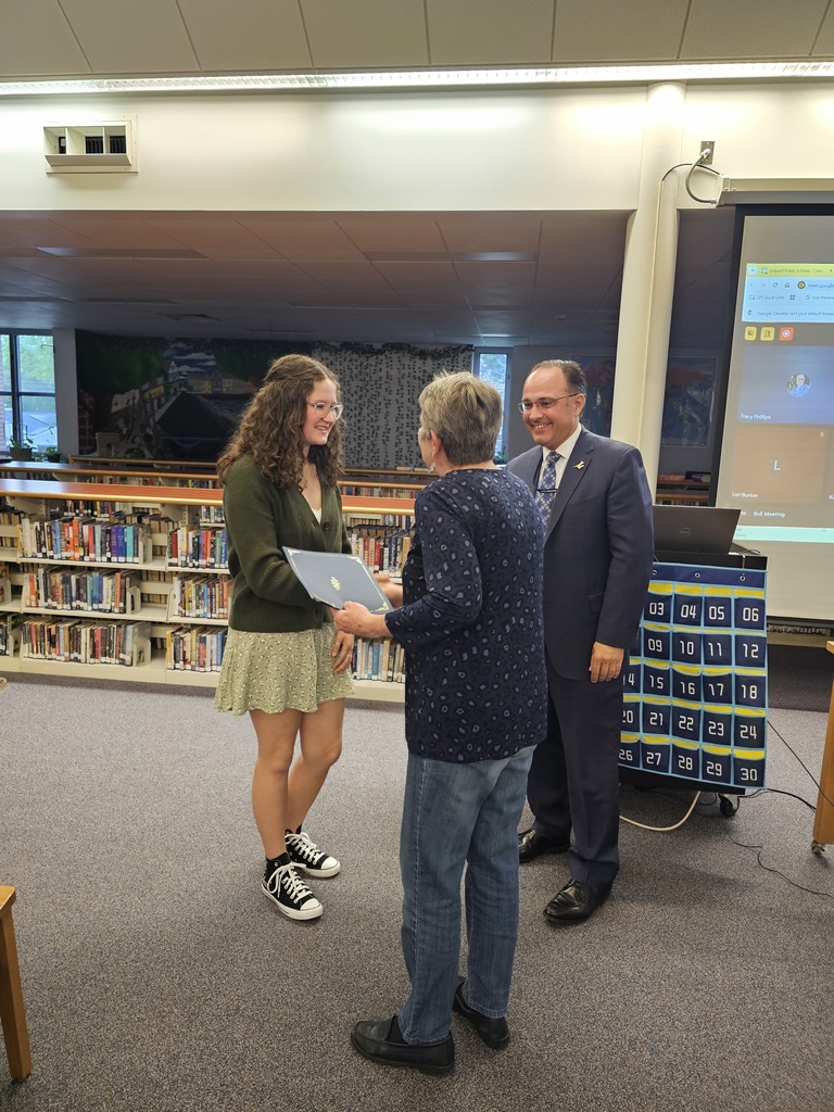 Ms. Harris, Grace Elderidge & Superintendent Hartling - LHS