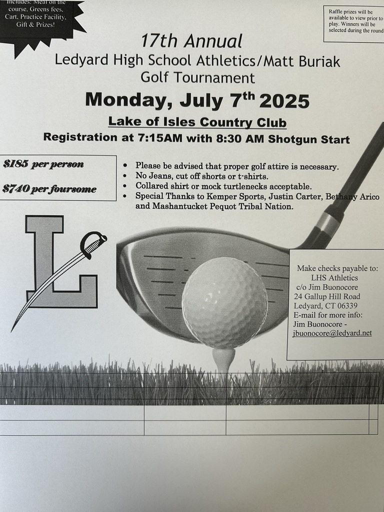 17th Annual Ledyard High School Athletics Golf Tournament