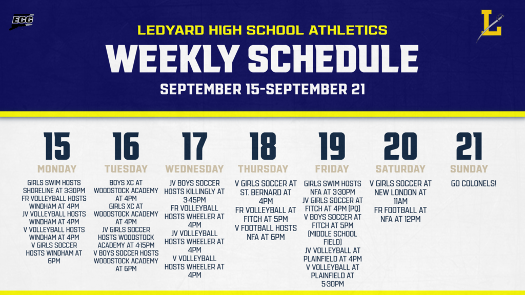 LHS Athletics Schedule