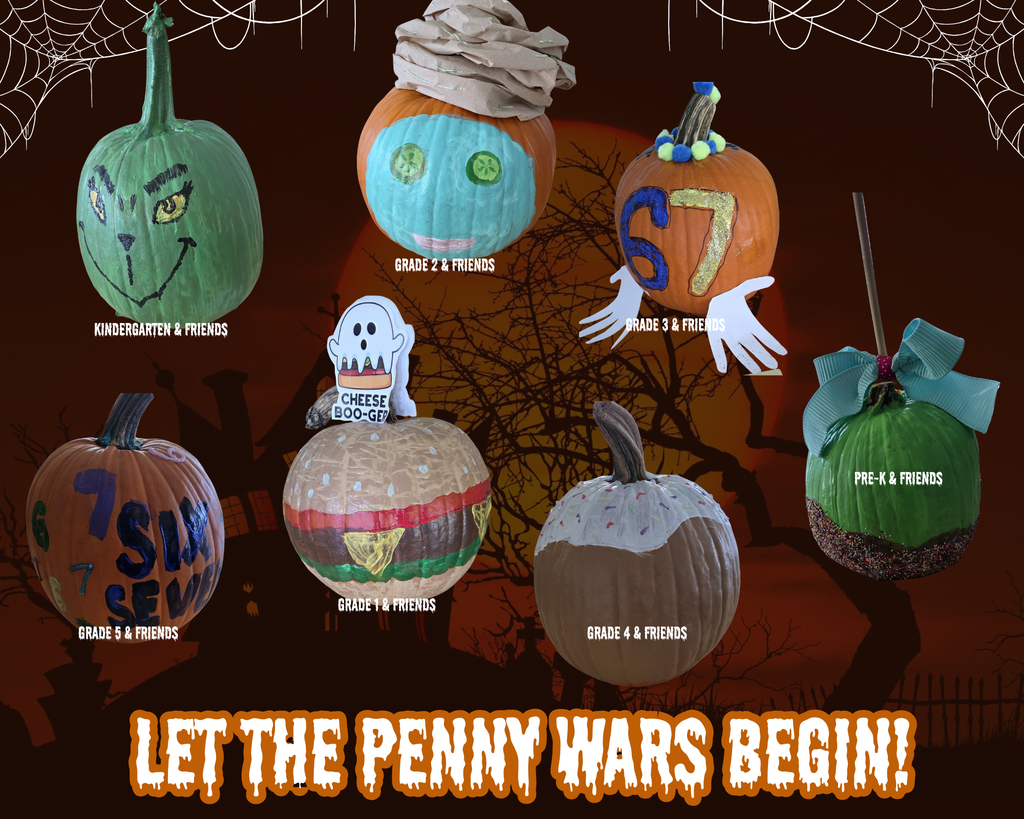 decorated pumpkins let the penny wars begin