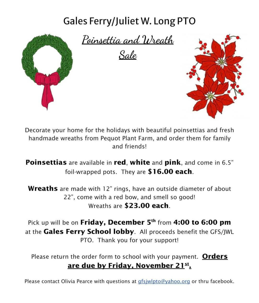PTO Poinsettia and Wreath Sale