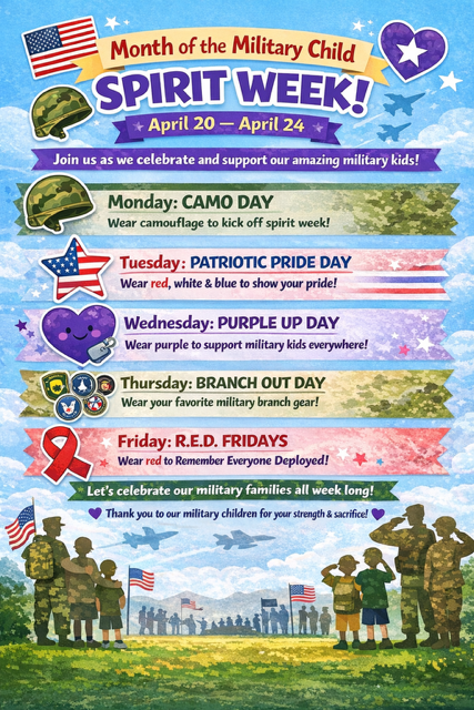 month of military child spirit week details