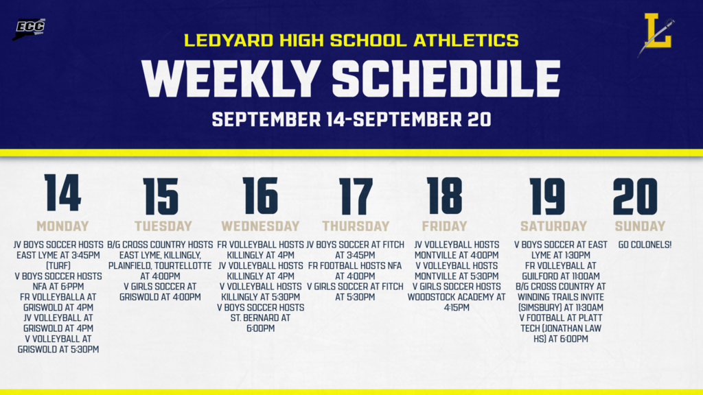 LHS Athletics--Week of Sept 14