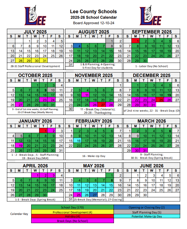 25-26 calendar