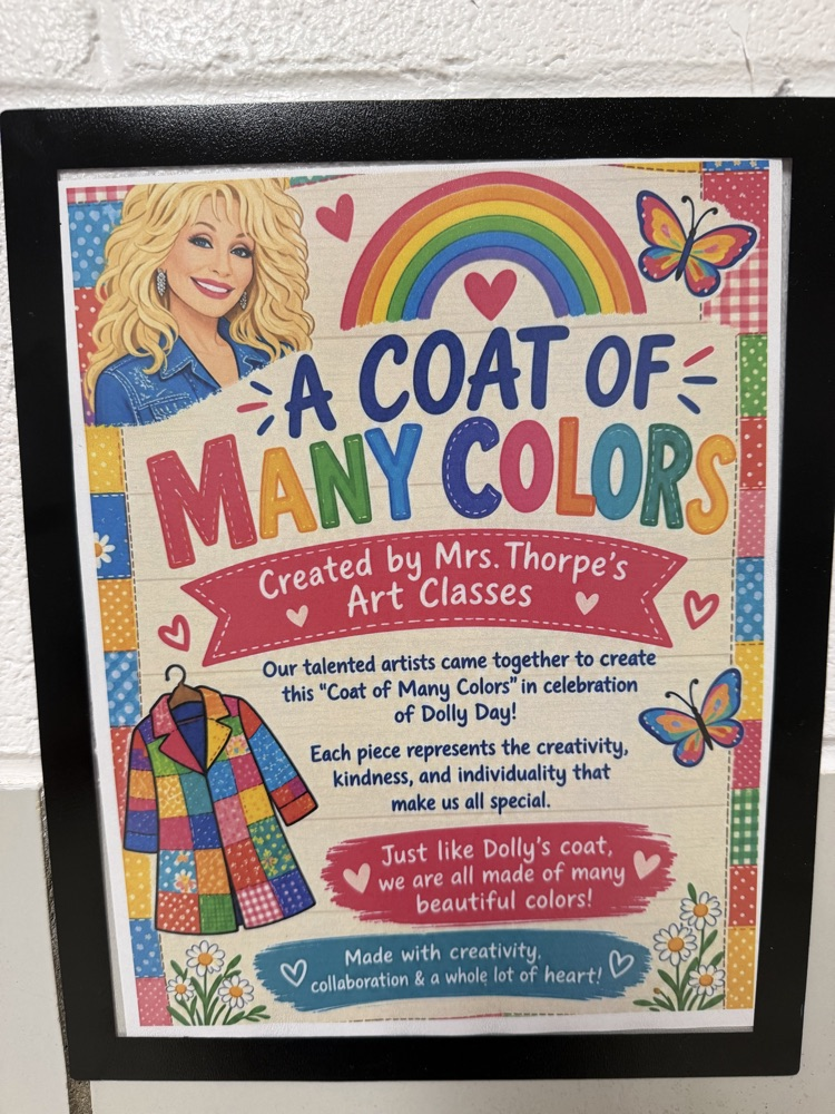Thanks to Mrs. Thorpe’s Art Classes!