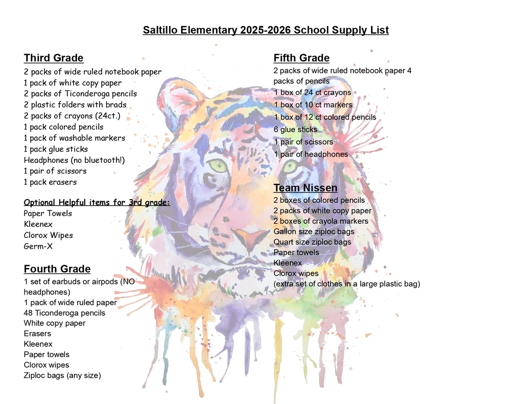 School Supply Lists