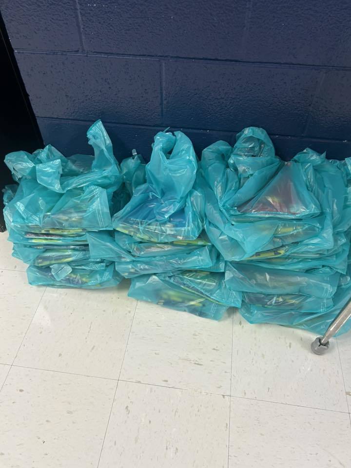 Supplies giveaway at Guntown