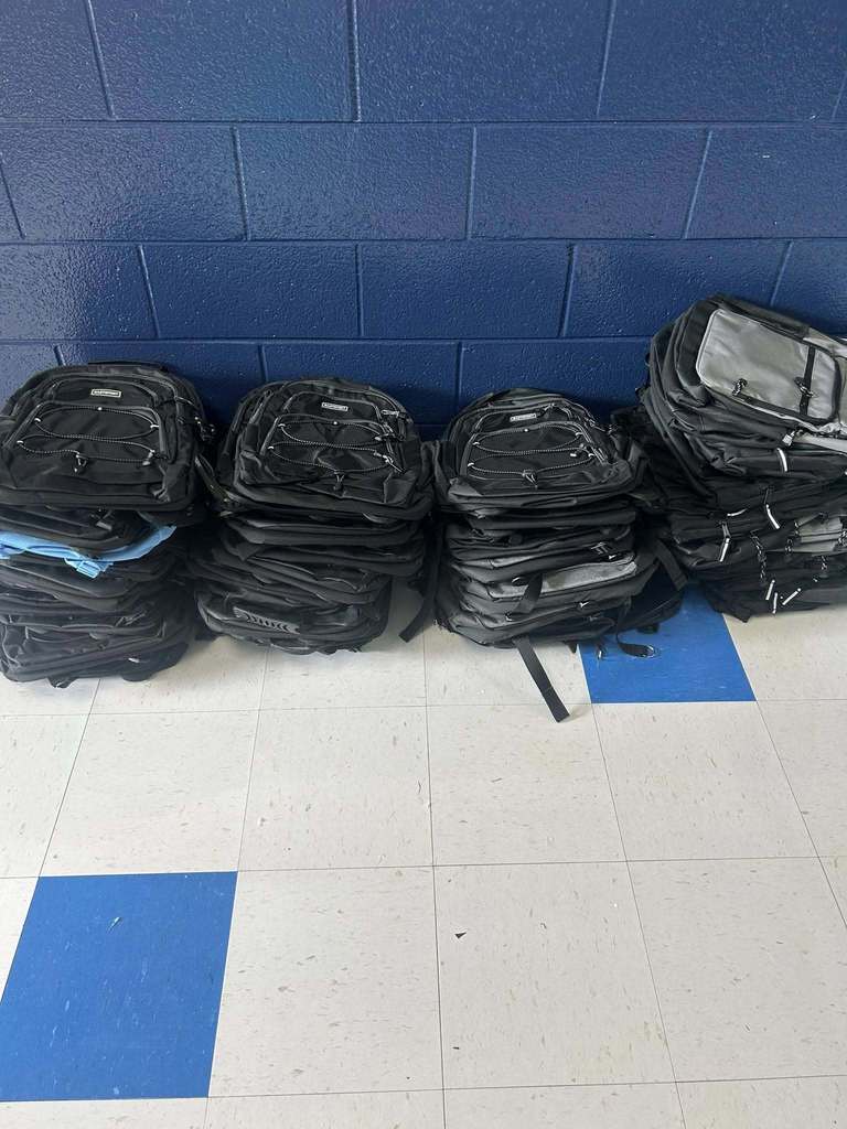 Supplies giveaway at Guntown