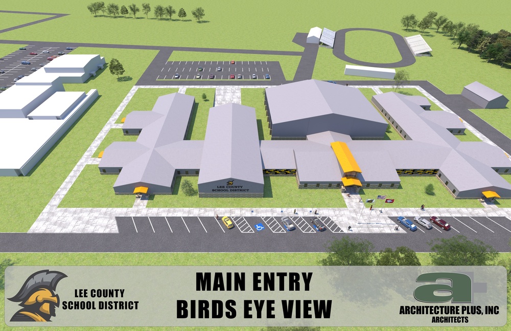 Bird's eye view of a new  LCSD