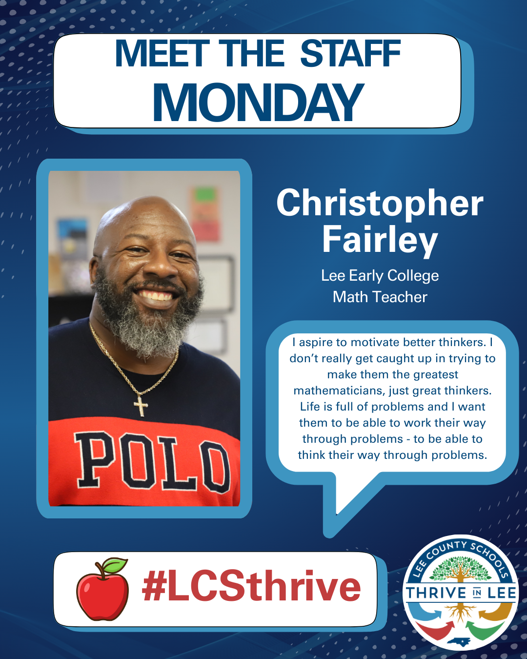 Meet The Staff Monday | Fairley seeks to teach problem solving