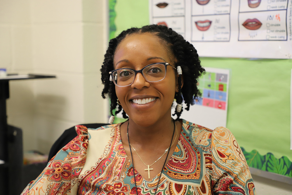 Shani Whilby in her office/classroom