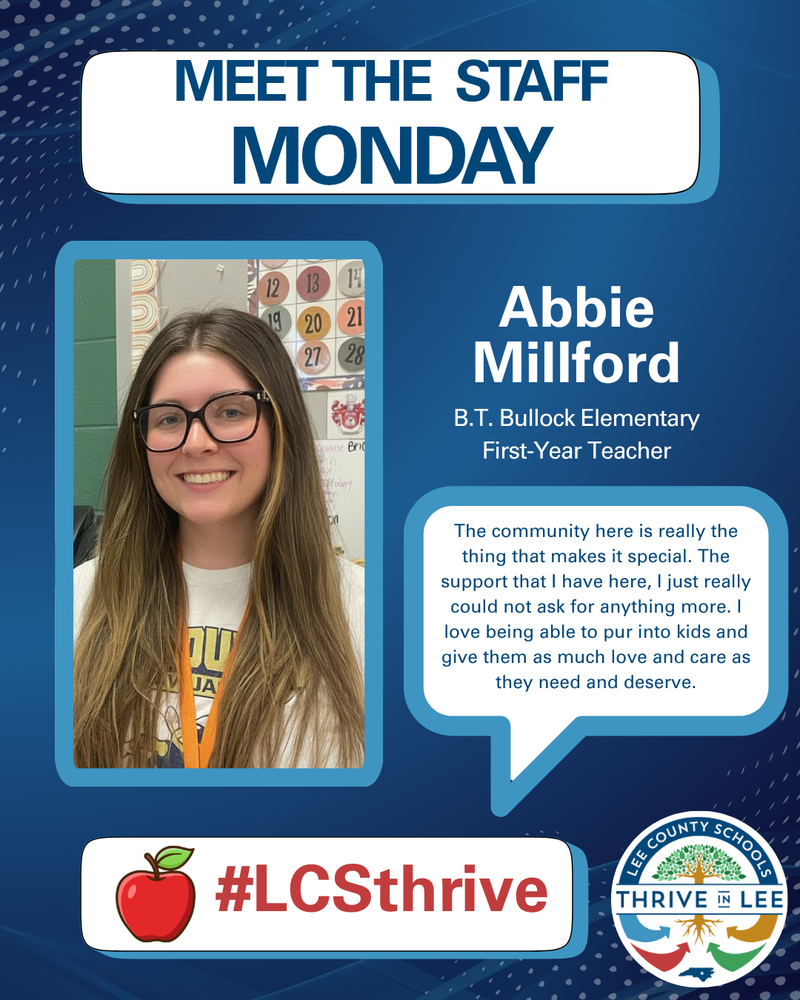 Abbie Millford Meet the Staff Monday Graphic