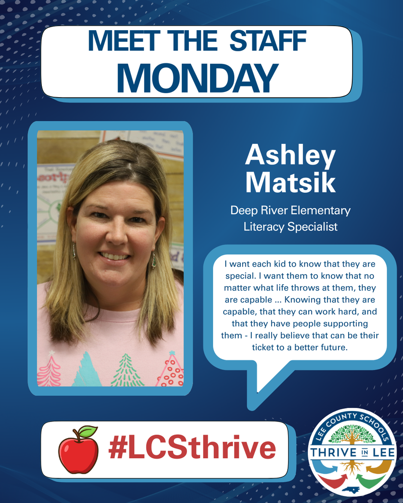 Ashley Matsik Spotlight for Meet the Staff Monday