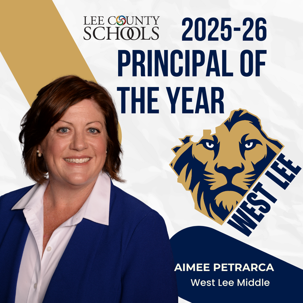 Aimee Petrarca - West Lee Middle - LCS Principal of the Year