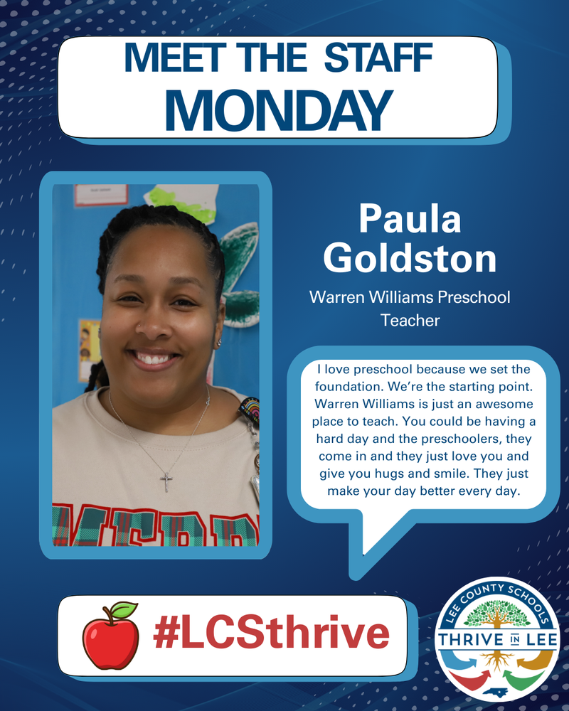 Paula Goldston teacher recognition