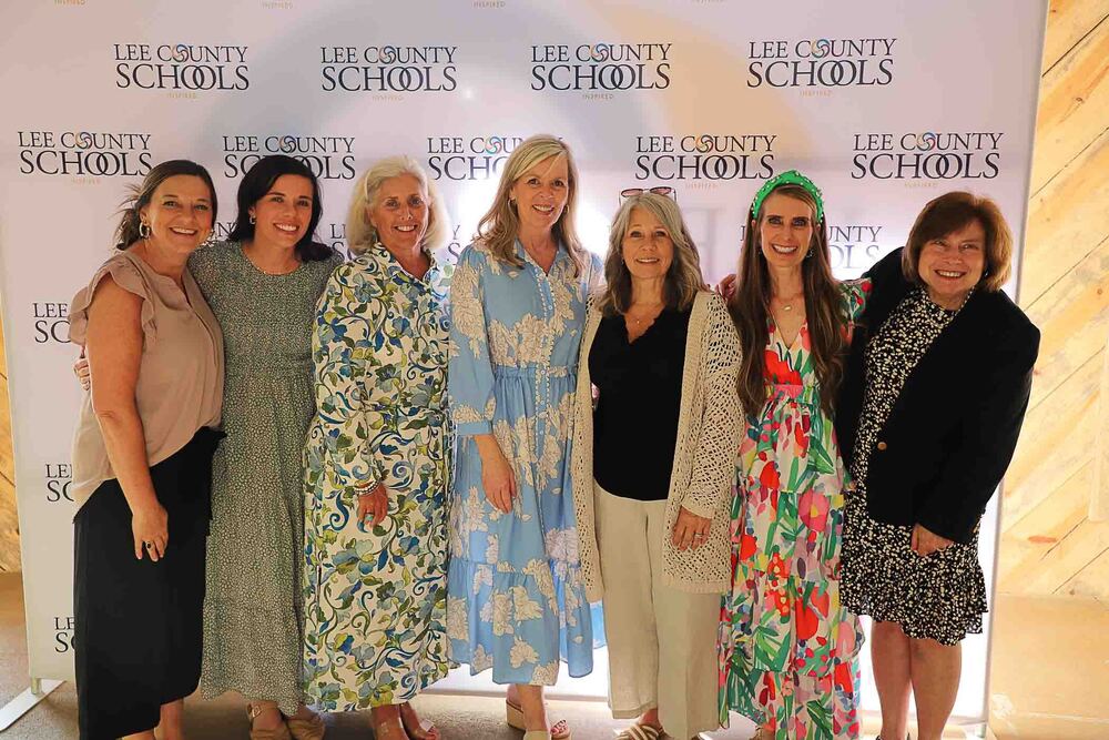 Deep River Retirees gather with longtime former principal Amy Lundy and current principal Emily Coggins