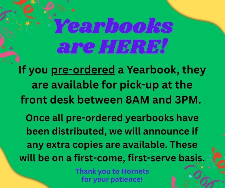 Yearbooks are HERE!