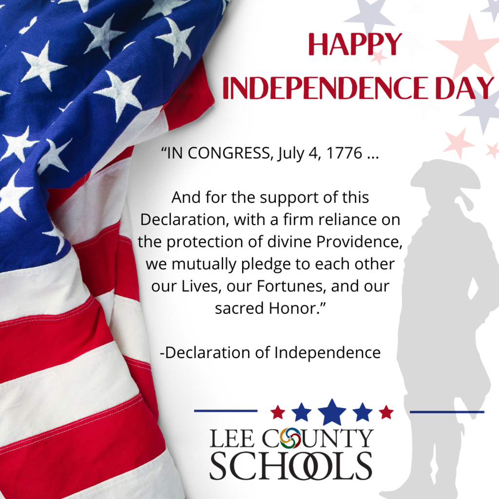 Quote graphic from the US Declaration of Independence.