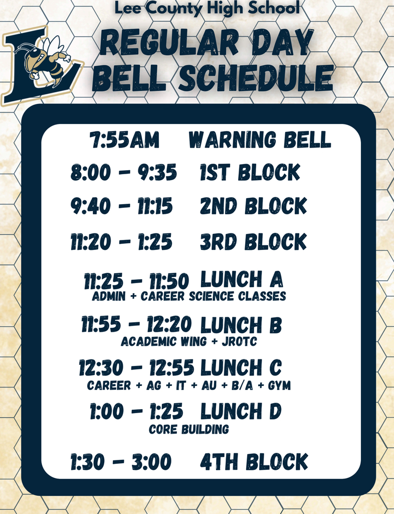 LCHS new Bell Schedule