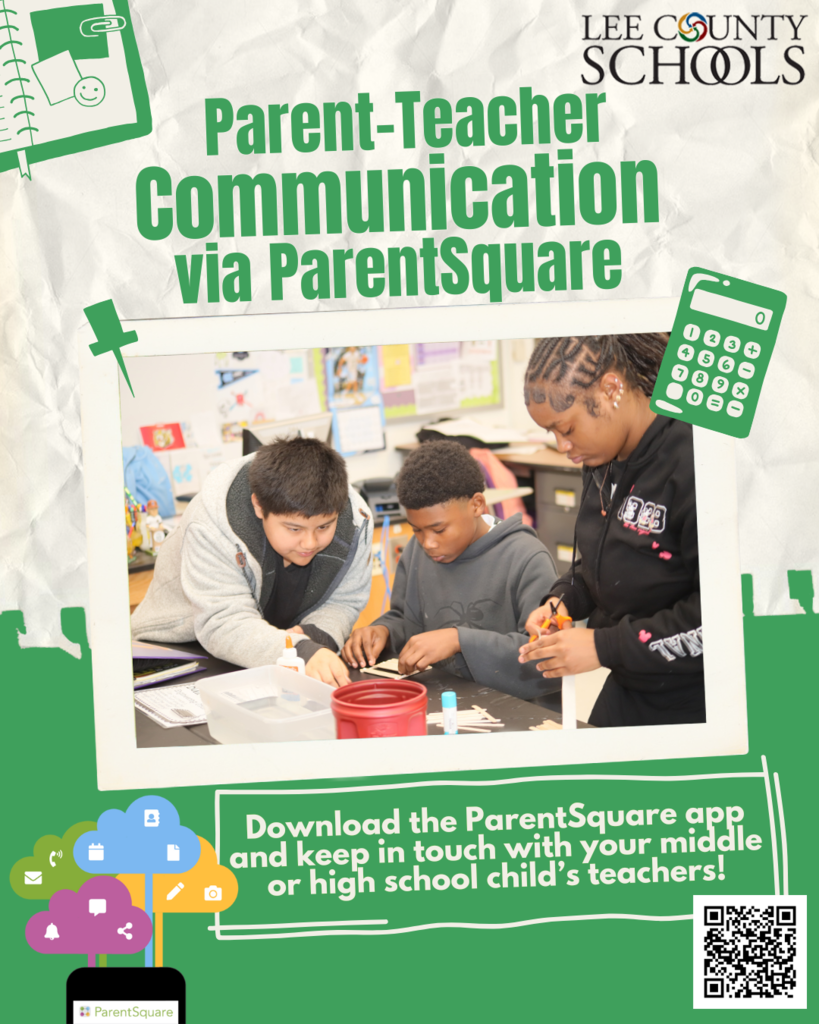 Download ParentSquare App for middle and high school parent-teacher communication in LCS.