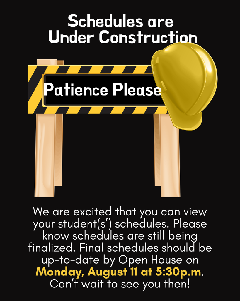 Schedules are Under Construction