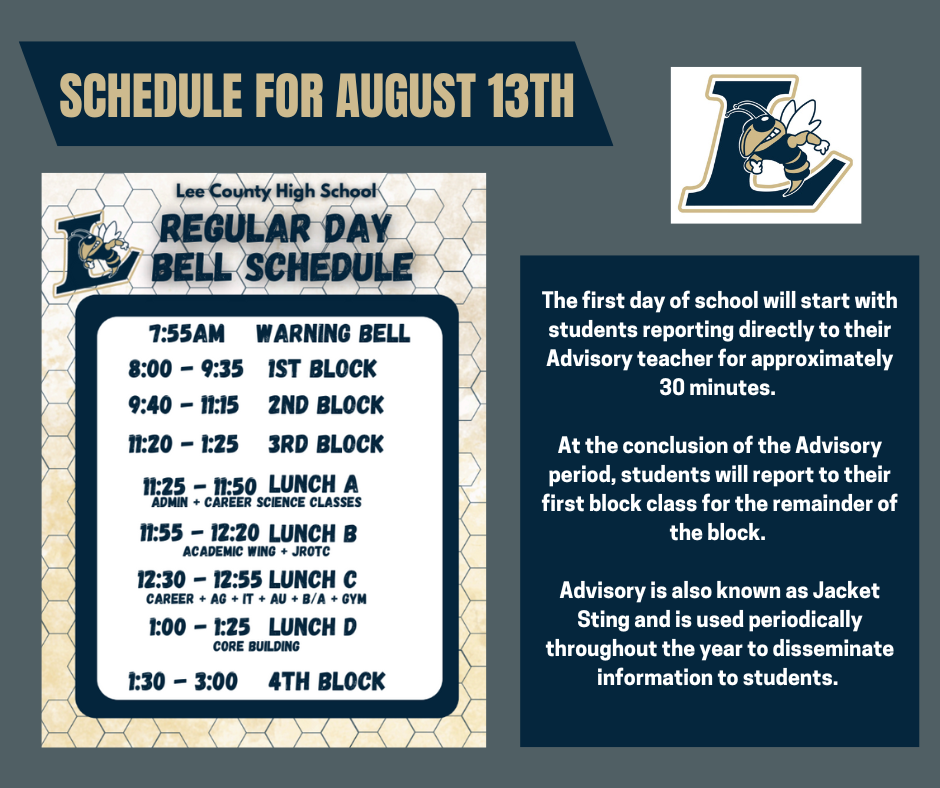 First day schedule