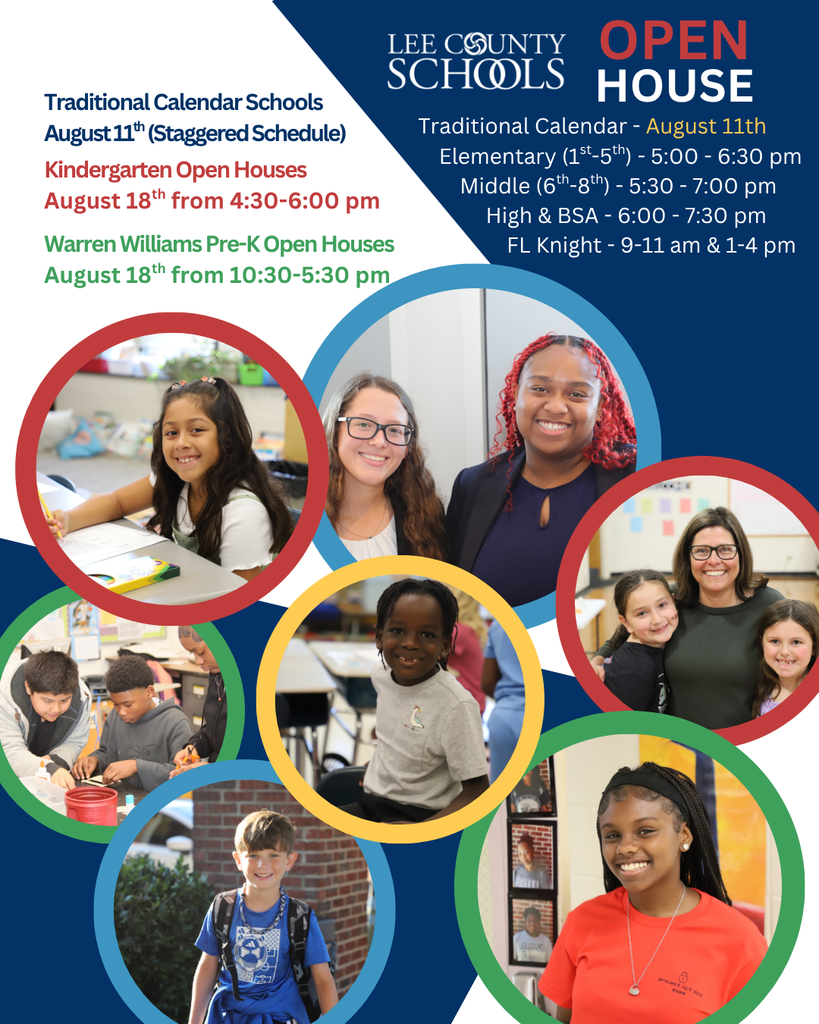 OPEN HOUSE GRAPHIC WITH TIMES AND SCHEDULE
