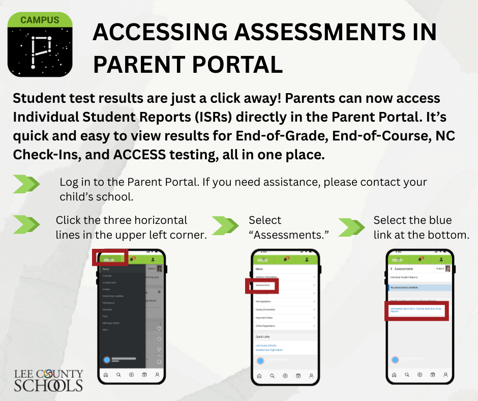assessments in portal