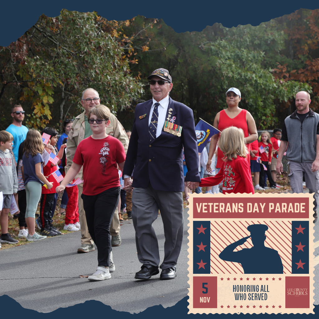 Veterans Day Parade at J Glenn Edwards on November 5 2025. Interested local veterans and JGE Military Families welcome! Sign up link in post!