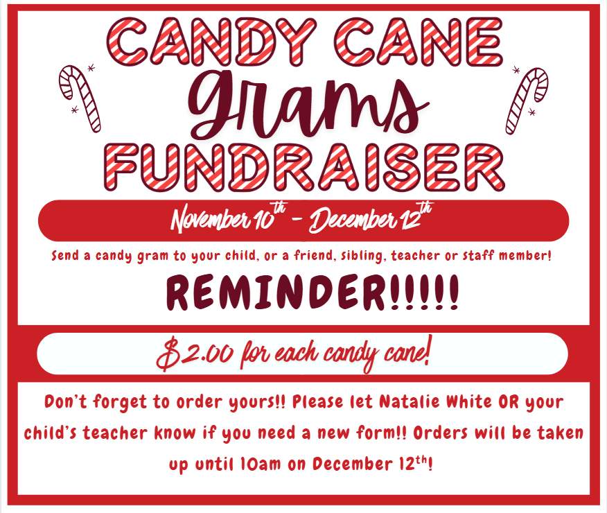 Candy Cane Gram Fundraiser