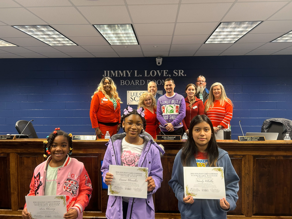 Recognizing the Student winners of the LCS Holiday Card Contest for 2025