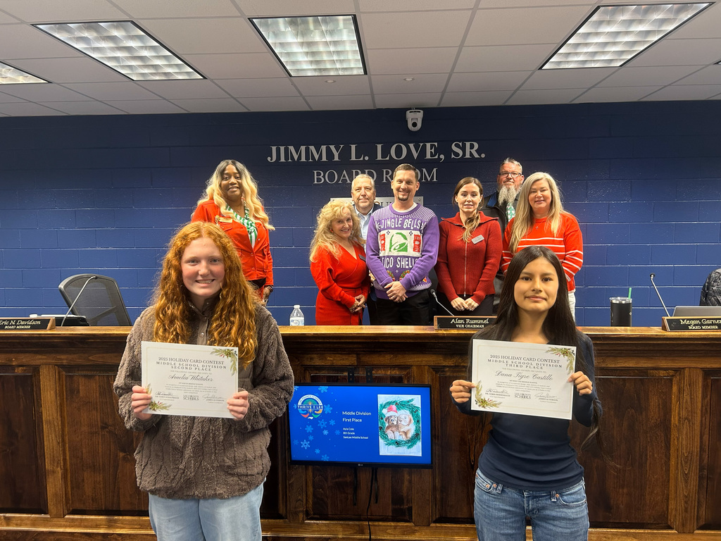 Recognizing the Student winners of the LCS Holiday Card Contest for 2025