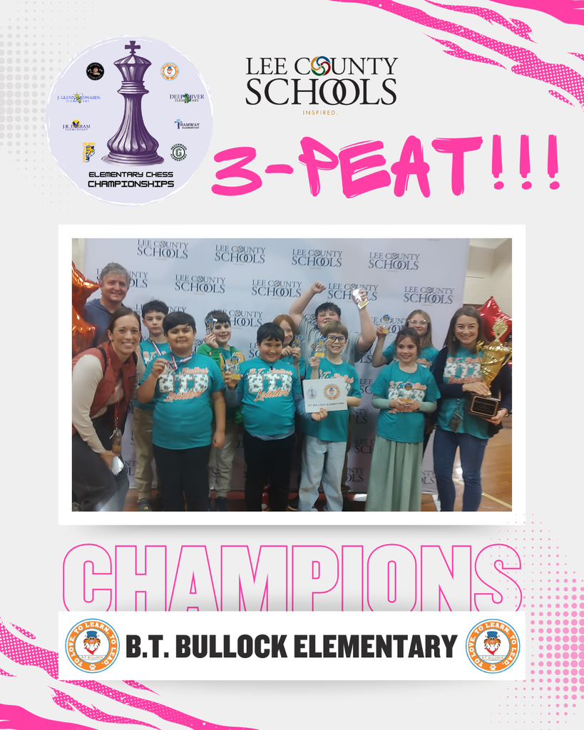 3-peat Chess Champions BT Bullock