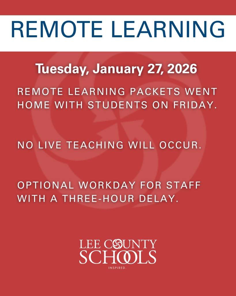 Remote Learning Day for Students - Optional Workday for Staff with Delay
