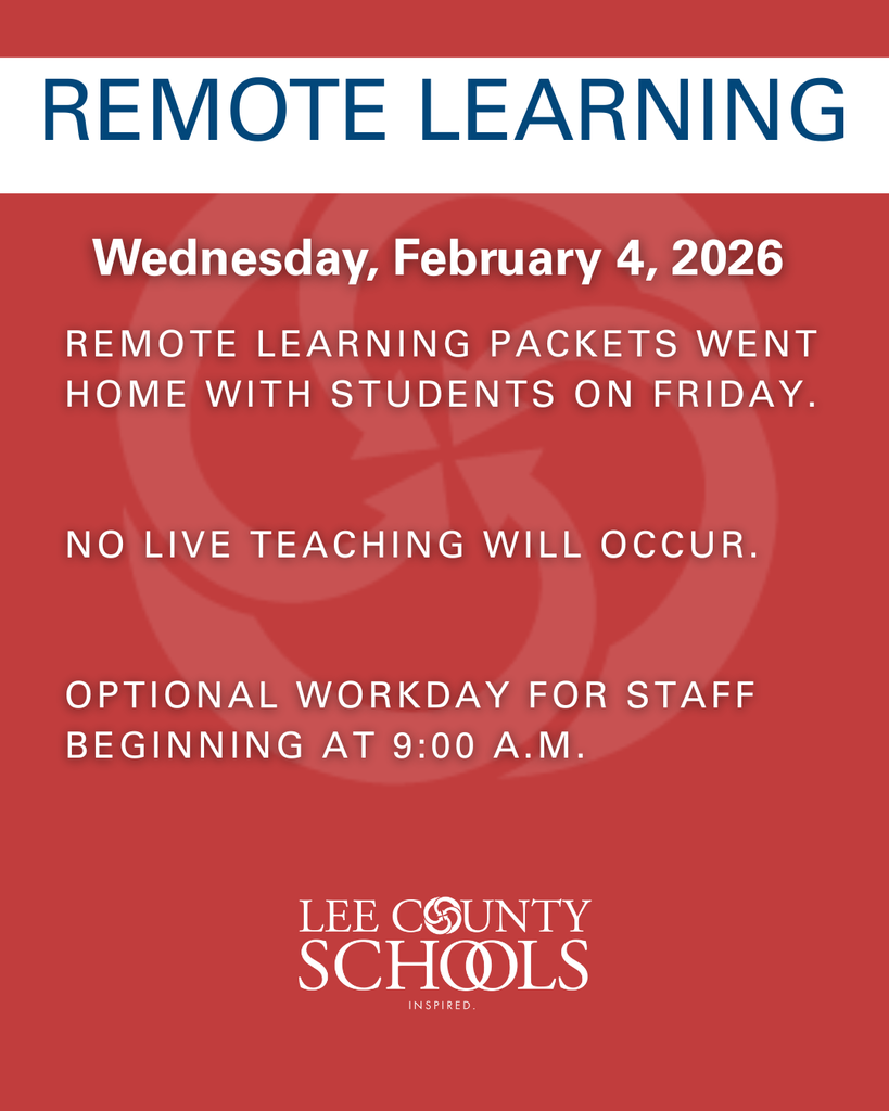 Remote Learning for Students Optional Workday for Staff Feb 4, 2026